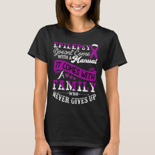 Epilepsie Warrior Lila Ribbon Epilepsie Bewusstsei T-Shirt