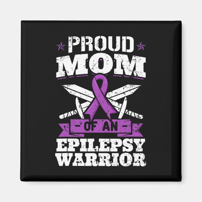 Epilepsie Warrior Mama Epileptische Krampfanfälle Magnet (Vorne)