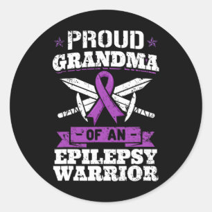 Epilepsie Warrior Oma Epileptic Krampfanfälle Runder Aufkleber