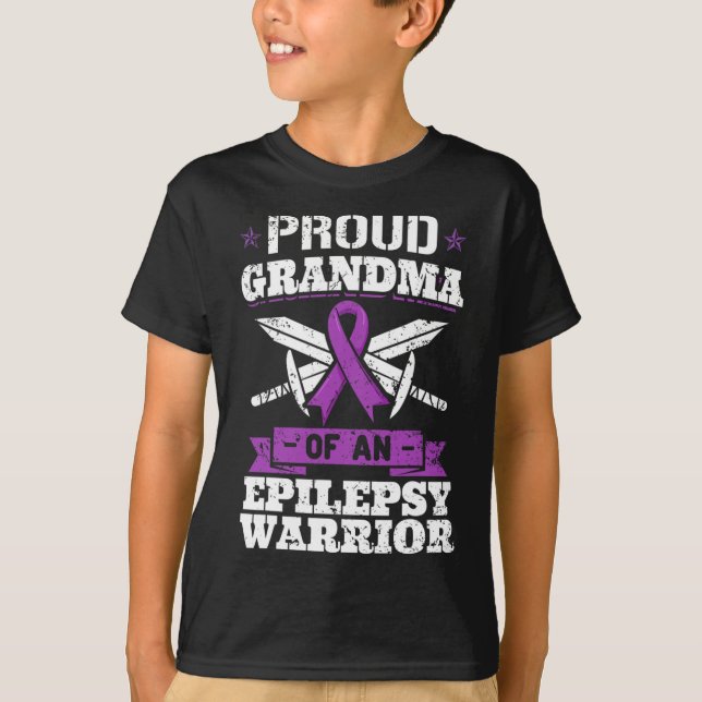 Epilepsie Warrior Oma Epileptic Krampfanfälle T-Shirt (Vorderseite)