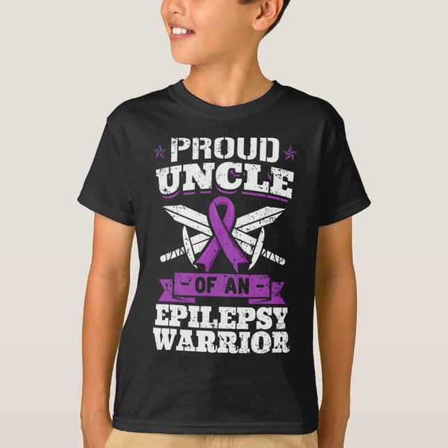 Epilepsie Warrior Onkel Epileptic Krampfanfälle T-Shirt (Vorderseite)