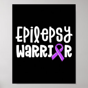 Epilepsie Warriors Kids Lila Band-Bewusstseinsbild Poster