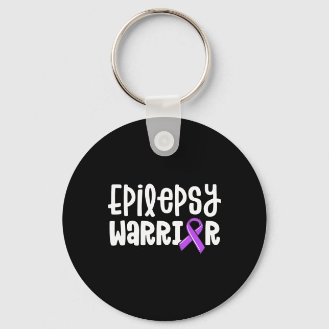 Epilepsie Warriors Kids Lila Band-Bewusstseinsbild Schlüsselanhänger (Vorderseite)