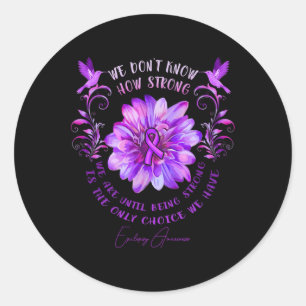 EPILEPSY AWARENESS Blume Wir wissen nicht, wie sta Runder Aufkleber