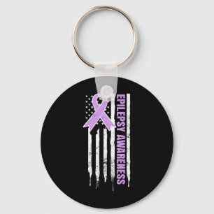 Epilepsy Awareness Design Patriotic Us American Fl Schlüsselanhänger