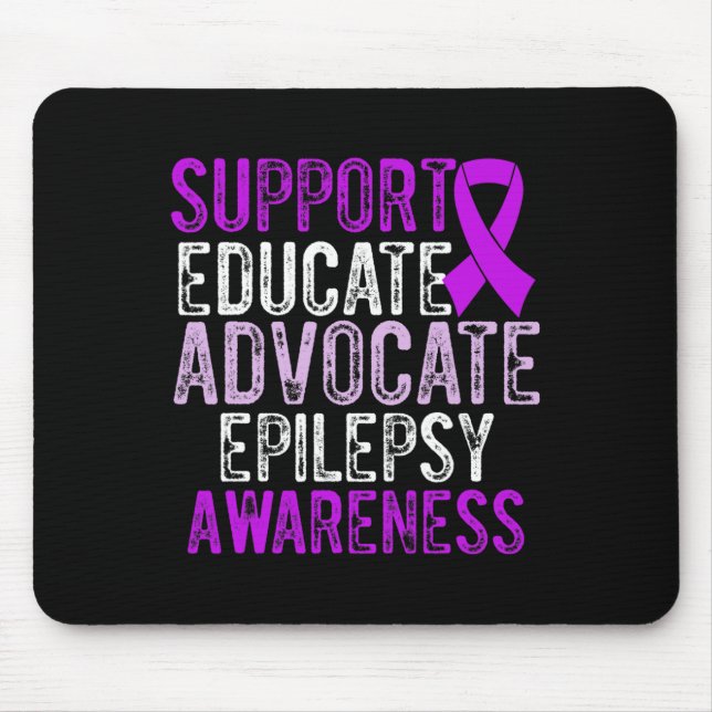 Epilepsy Awareness Epileptic Warrior Survivor 10  Mousepad (Vorne)