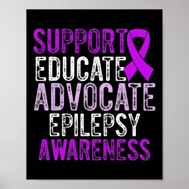 Epilepsy Awareness Epileptic Warrior Survivor 10  Poster (Vorne)