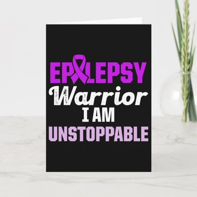 Epilepsy Awareness Epileptic Warrior Survivor 15  Karte (Vorderseite)