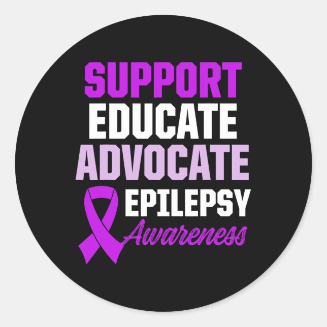 Epilepsy Awareness Epileptic Warrior Survivor 1  Runder Aufkleber (Vorderseite)