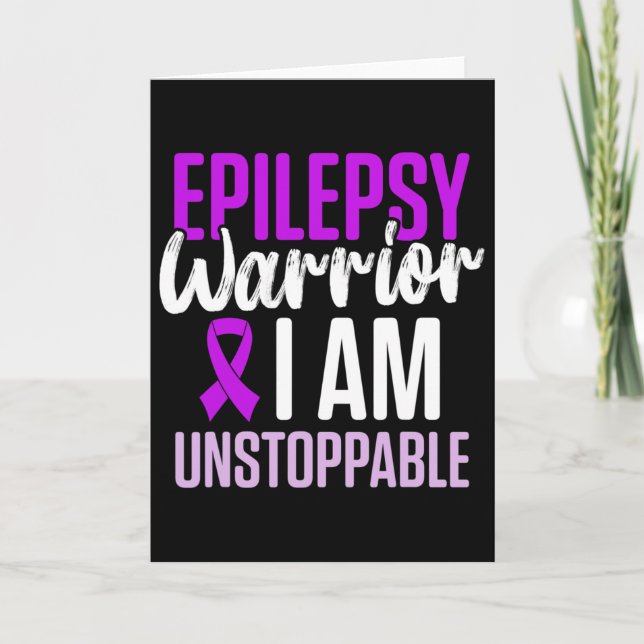 Epilepsy Awareness Epileptic Warrior Survivor 23  Karte (Vorderseite)