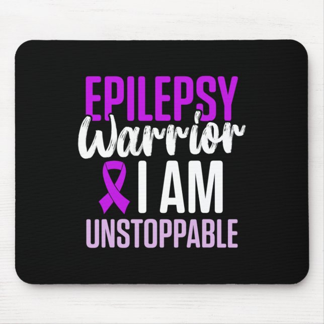 Epilepsy Awareness Epileptic Warrior Survivor 23  Mousepad (Vorne)