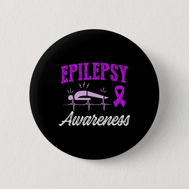 Epilepsy Awareness Epileptic Warrior Survivor 25  Button (Vorderseite)