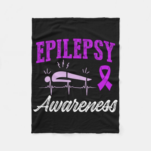 Epilepsy Awareness Epileptic Warrior Survivor 25  Fleecedecke (Vorderseite)