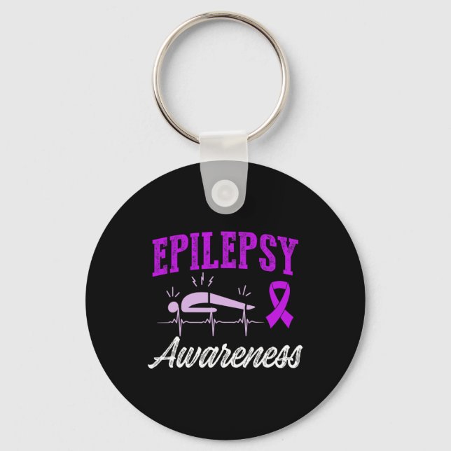 Epilepsy Awareness Epileptic Warrior Survivor 25  Schlüsselanhänger (Vorderseite)