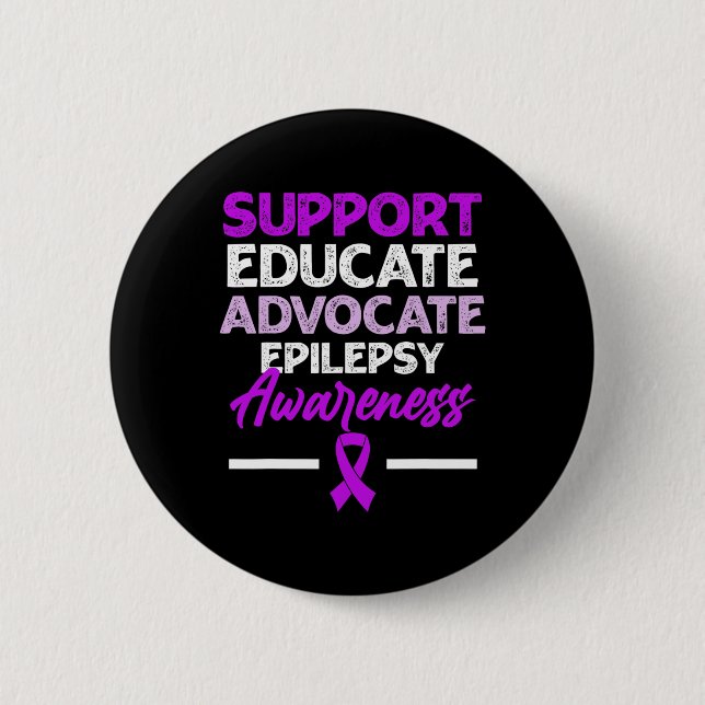 Epilepsy Awareness Epileptic Warrior Survivor 2  Button (Vorderseite)