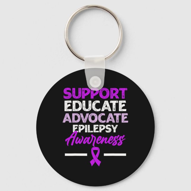 Epilepsy Awareness Epileptic Warrior Survivor 2  Schlüsselanhänger (Vorderseite)