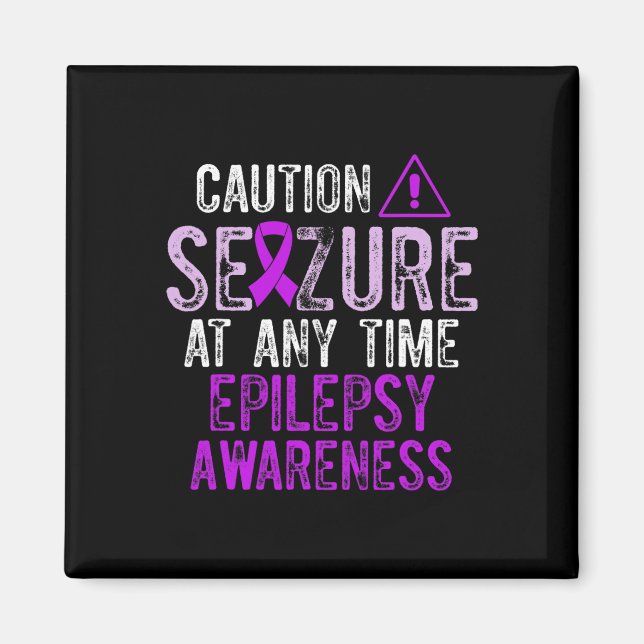 Epilepsy Awareness Epileptic Warrior Survivor 5  Magnet (Vorne)