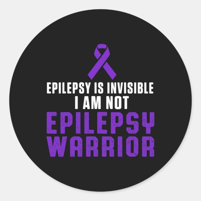Epilepsy Awareness Fun Healthcare Epileptic Warrio Runder Aufkleber (Vorderseite)