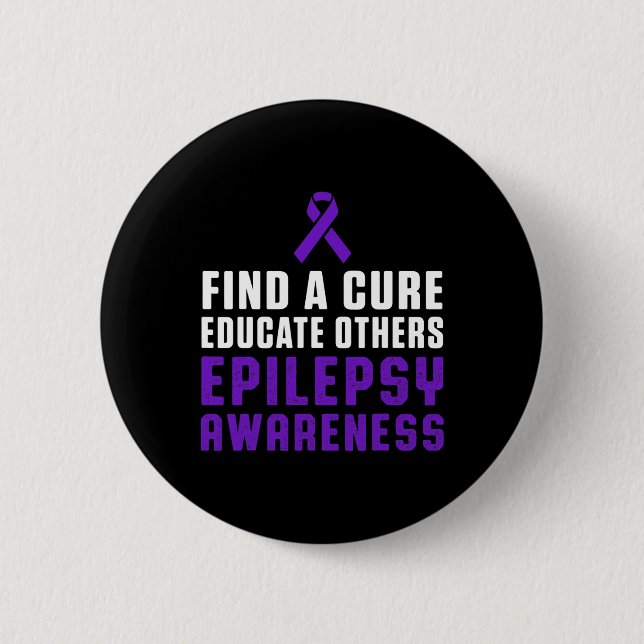 Epilepsy Awareness Fun Healthy Epileptic Warrior S Button (Vorderseite)