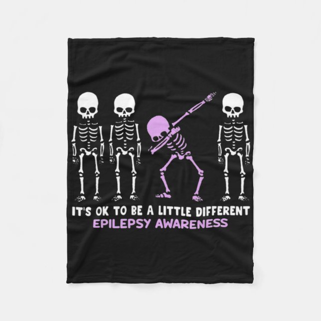 Epilepsy Awareness It's Ok To Be A Little Differen Fleecedecke (Vorderseite)