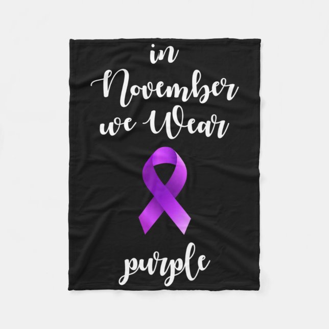 Epilepsy Awareness Month In November We Wear Purpl Fleecedecke (Vorderseite)