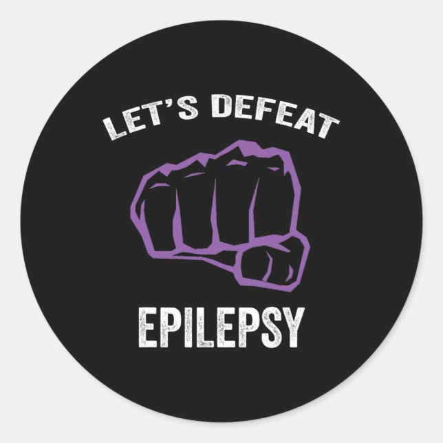 Epilepsy Awareness Purple Ribbon - Epilepsy Awaren Runder Aufkleber (Vorderseite)