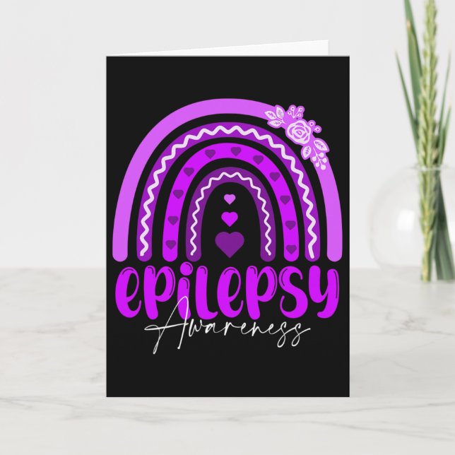 Epilepsy Awareness-rainbow Purple .co  Karte (Vorderseite)