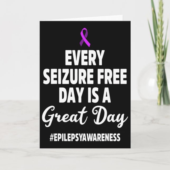 Epilepsy Awareness Seizure Free Epileptic Warrior  Karte (Vorderseite)