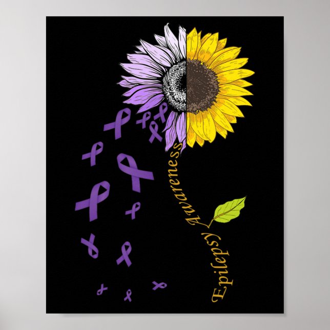 Epilepsy Awareness Sunflower  Poster (Vorne)