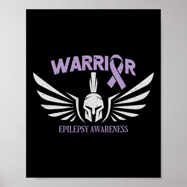 Epilepsy Awareness Warrior Ribbon  Poster (Vorne)