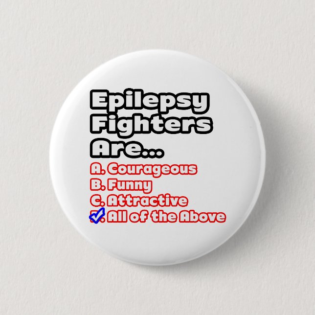 Epilepsy Fighter Quiz Button (Vorderseite)