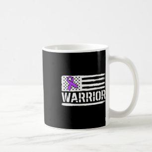 Epilepsy Warrior Gift Lila amerikanische Flagge Aw Kaffeetasse