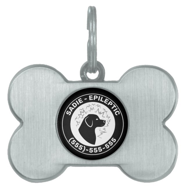 Epileptische Silhouette des Hundes und der Tiere Tiermarke (Vorderseite)
