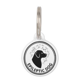 Epileptische Silhouette des Schwarzen Hundes - War Haustiermarke