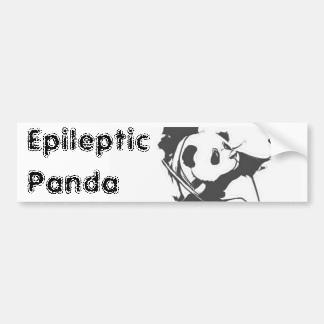 Epileptischer Panda Autoaufkleber (Vorne)