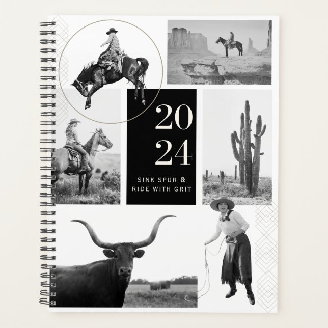 Épine de lavabo & Cartouche - 2024 Cowgirl Planner (Devant)