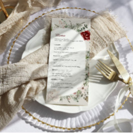 Épinette et dentelle | Menu Mariage Floral d'hiver