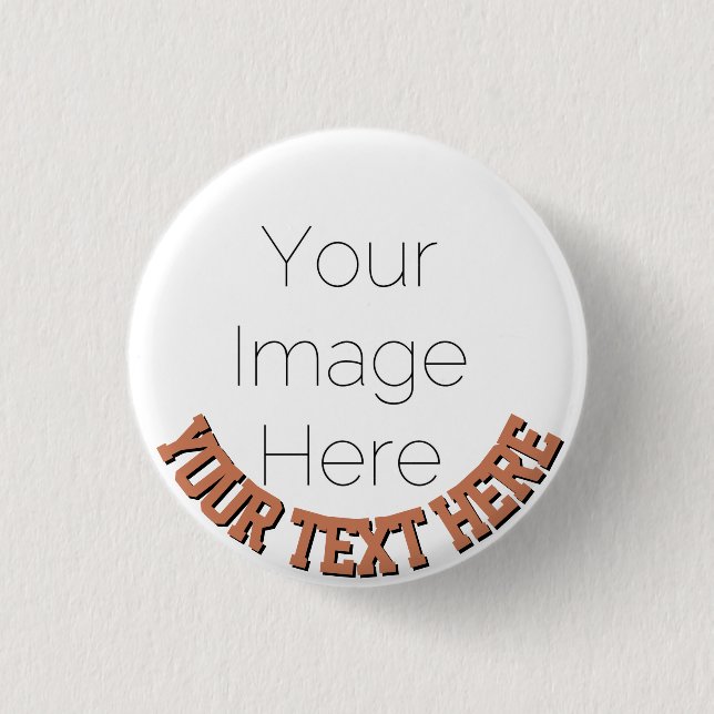 Épingle de bouton photo personnalisée - Badge de t (Devant)