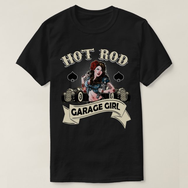 Épingle de poule chaude vers le haut Girl Rockabil (Design devant)