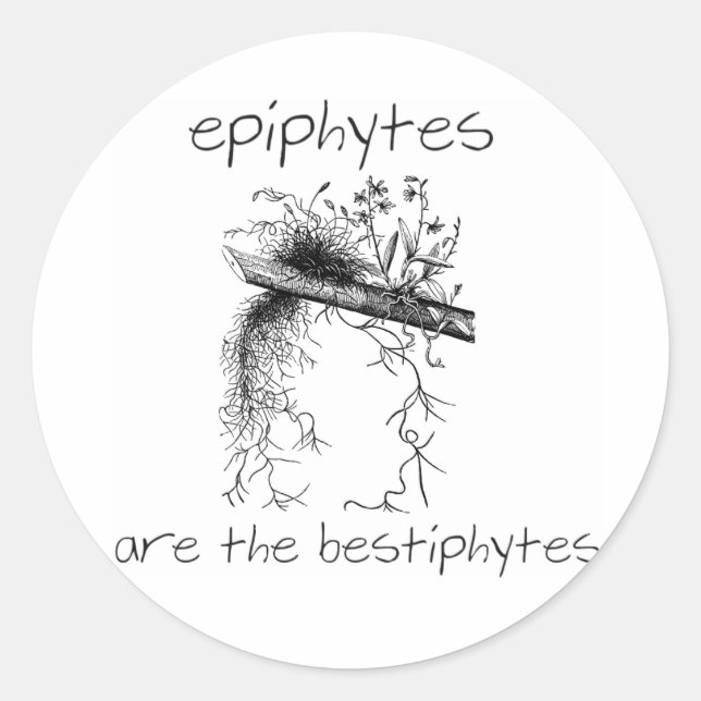 Epiphyten sind die Bestiphyten Runder Aufkleber (Vorderseite)