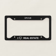 Epique I Heart Real Anwesen Nummernschild Abdeckun