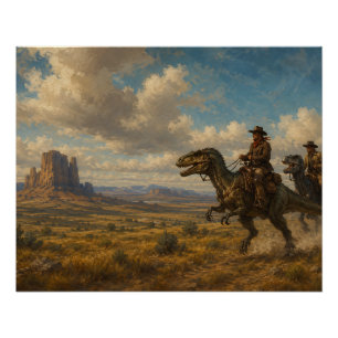 Epische Dinosaurier-Abenteuer im Wilden Westen Poster