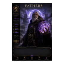 Epische Fantasy-Vater-Zauberer-Kunstposter