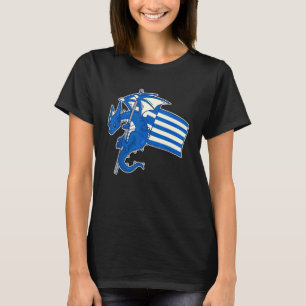 Epische griechische Drache stolz Griechenland-Flag T-Shirt