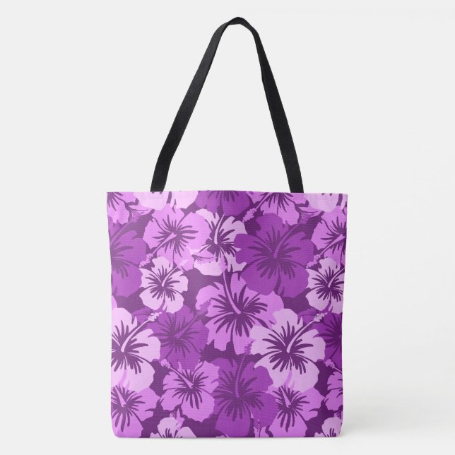 Epische Hibiskus Hawaiian Floral Aloha Beach Bag Tasche (Vorderseite)