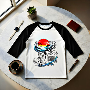 Epische japanische Fußballkatze - Männer Casual Sp T-Shirt