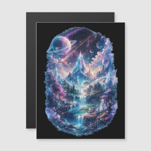 Epische kosmische Fantasy-Welt-Kunst Magnetkarte