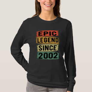 Epische Legende seit 2002 Vintage 2002 Geburtstags T-Shirt