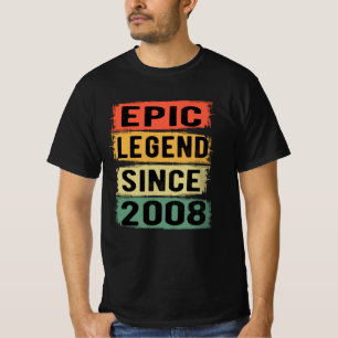 Epische Legende seit 2008 Vintage 2008 Geburtstags T-Shirt