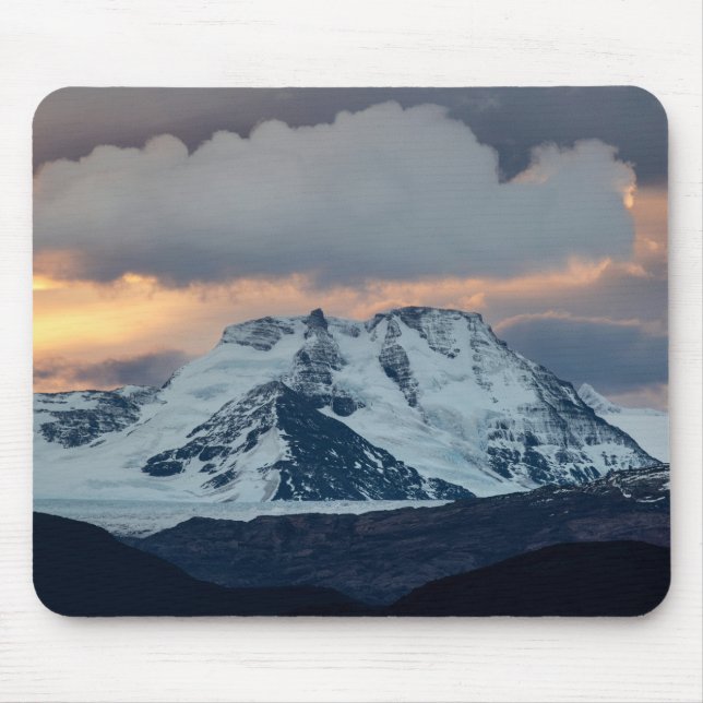 Epische schneebedeckte Maus-Pad - Sonnenuntergang Mousepad (Vorne)